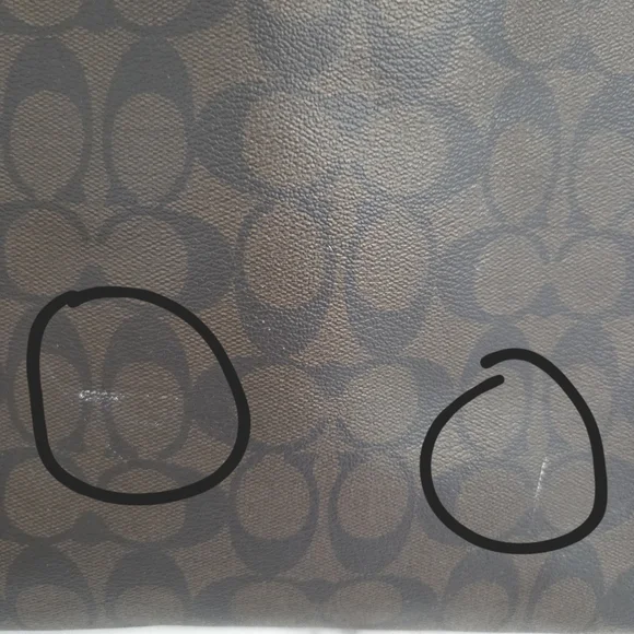 Coach Signature Tote Bag Brown and Black - Picture 10 of 16